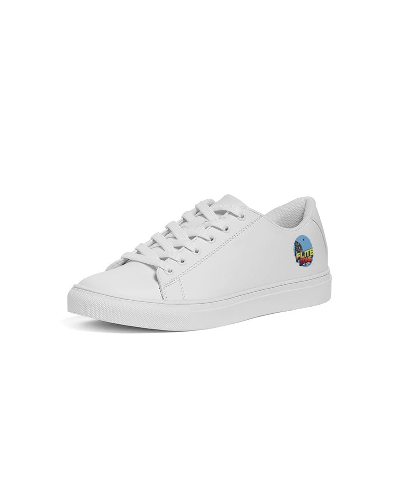 white flite men's faux-leather sneaker