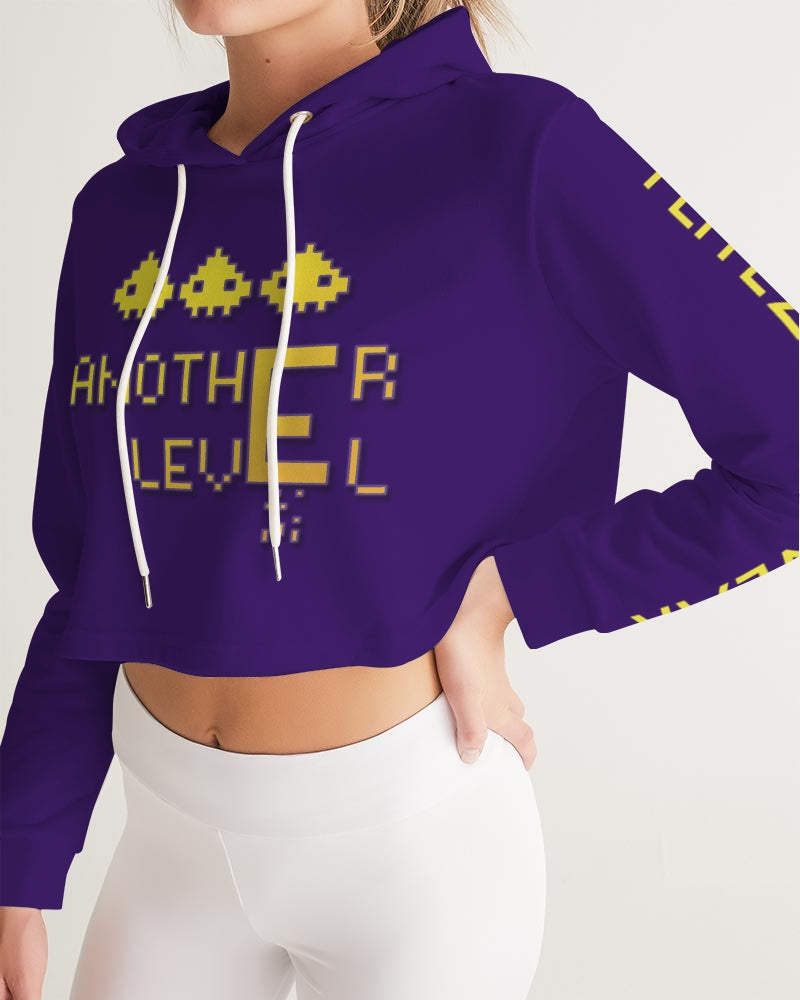 purple flite women's cropped hoodie