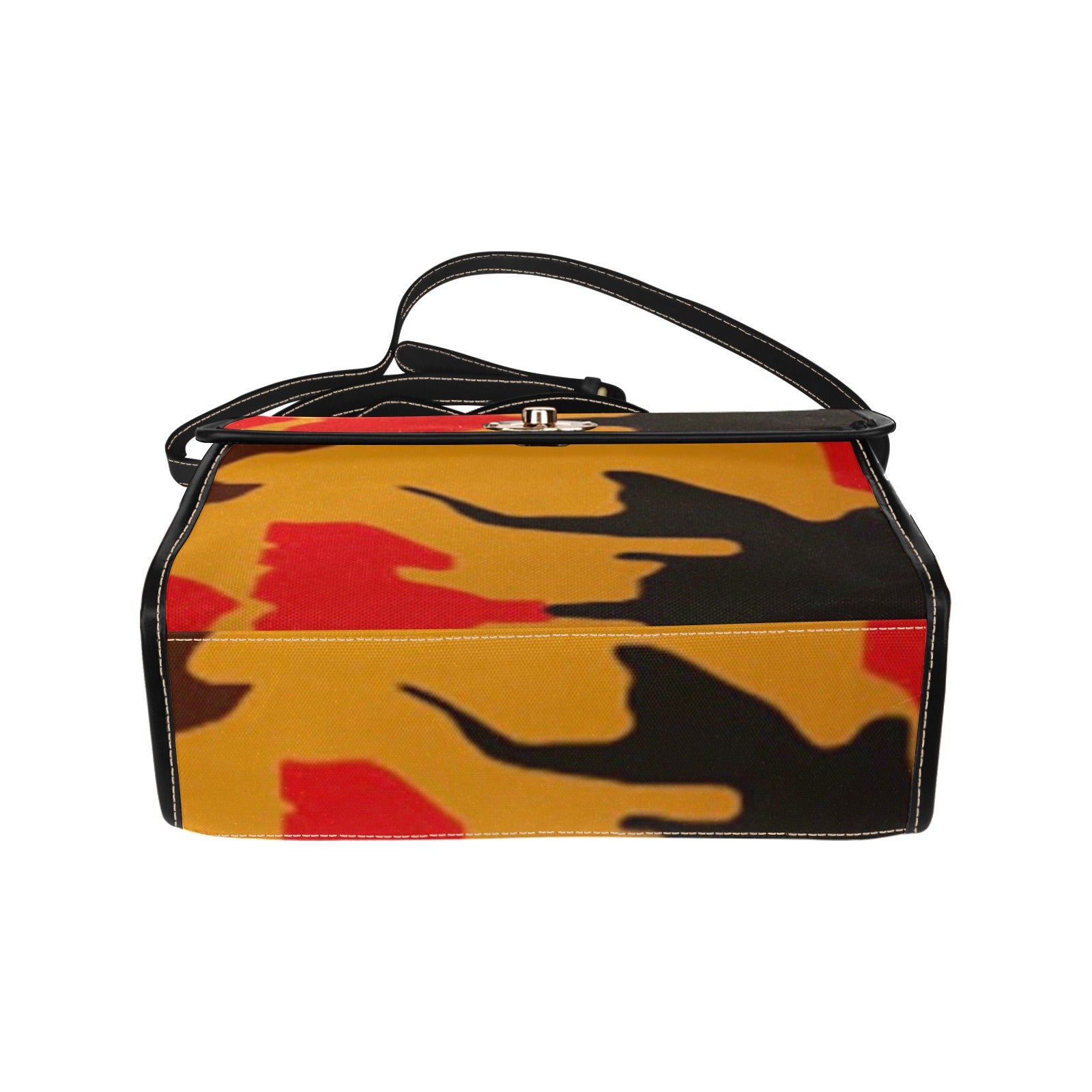 fz leopard print handbag all over print canvas bag (model 1641)(black)