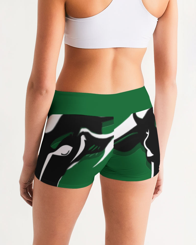 garden flite women's mid-rise yoga shorts