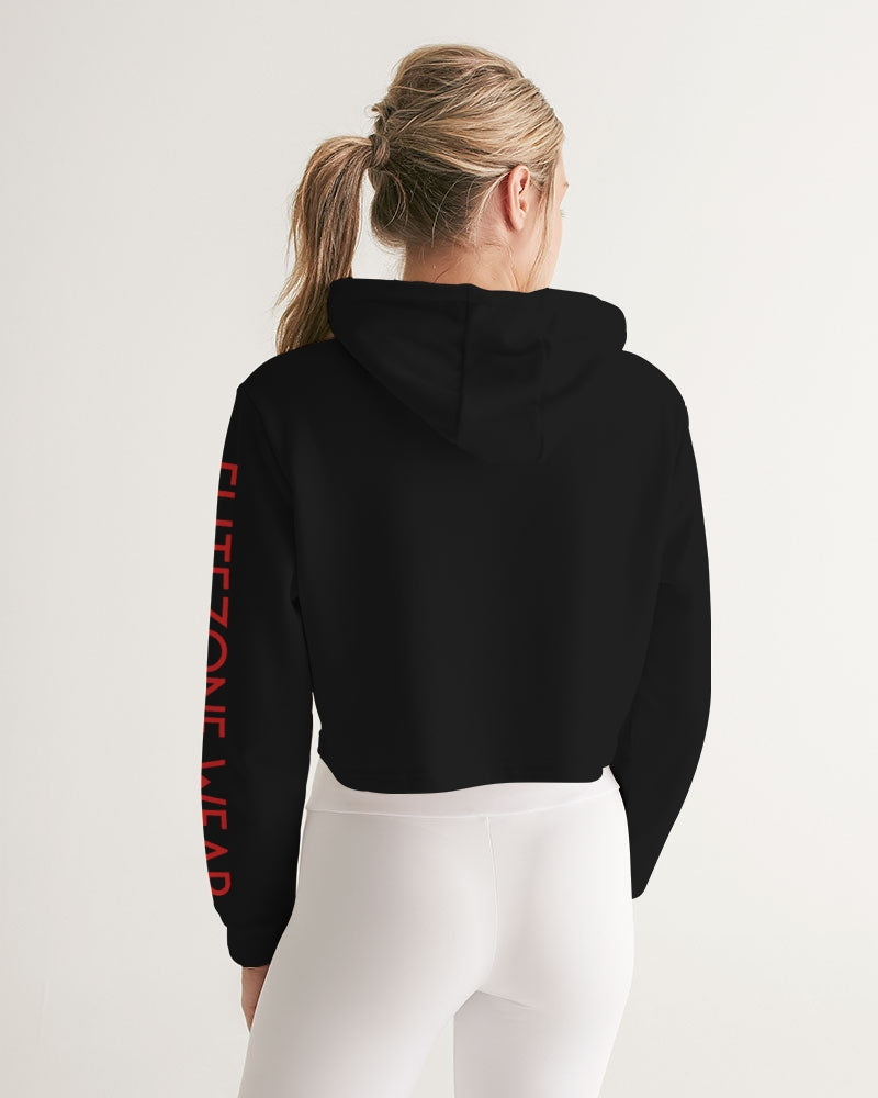 black zone women's cropped hoodie