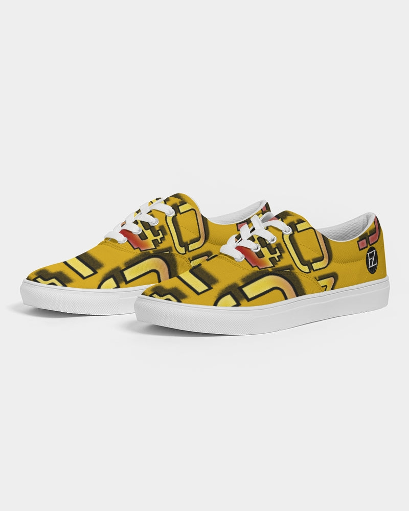 yellow zone women's lace up canvas shoe