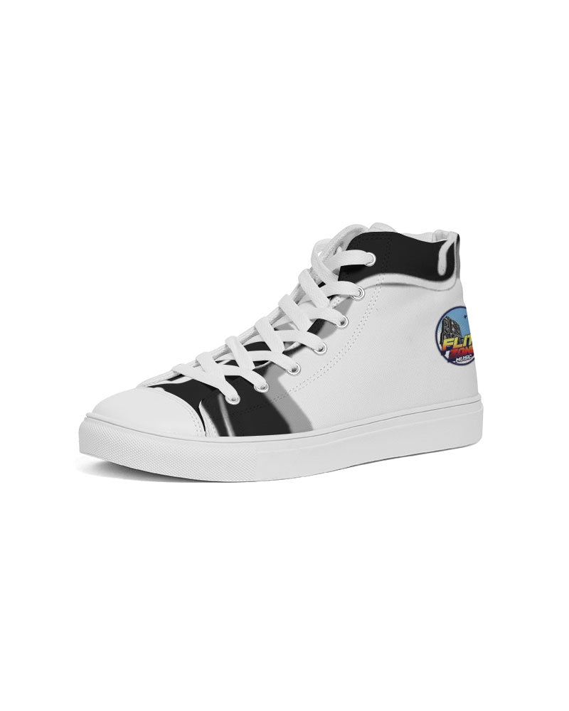the white bull men's hightop canvas shoe