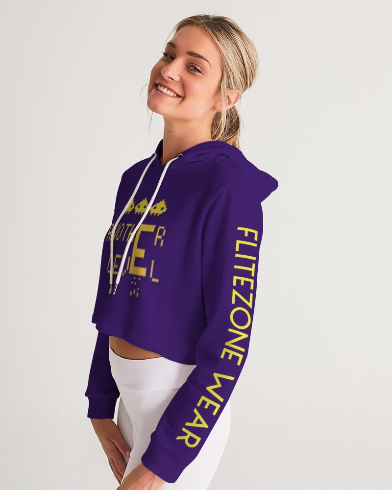 purple flite women's cropped hoodie