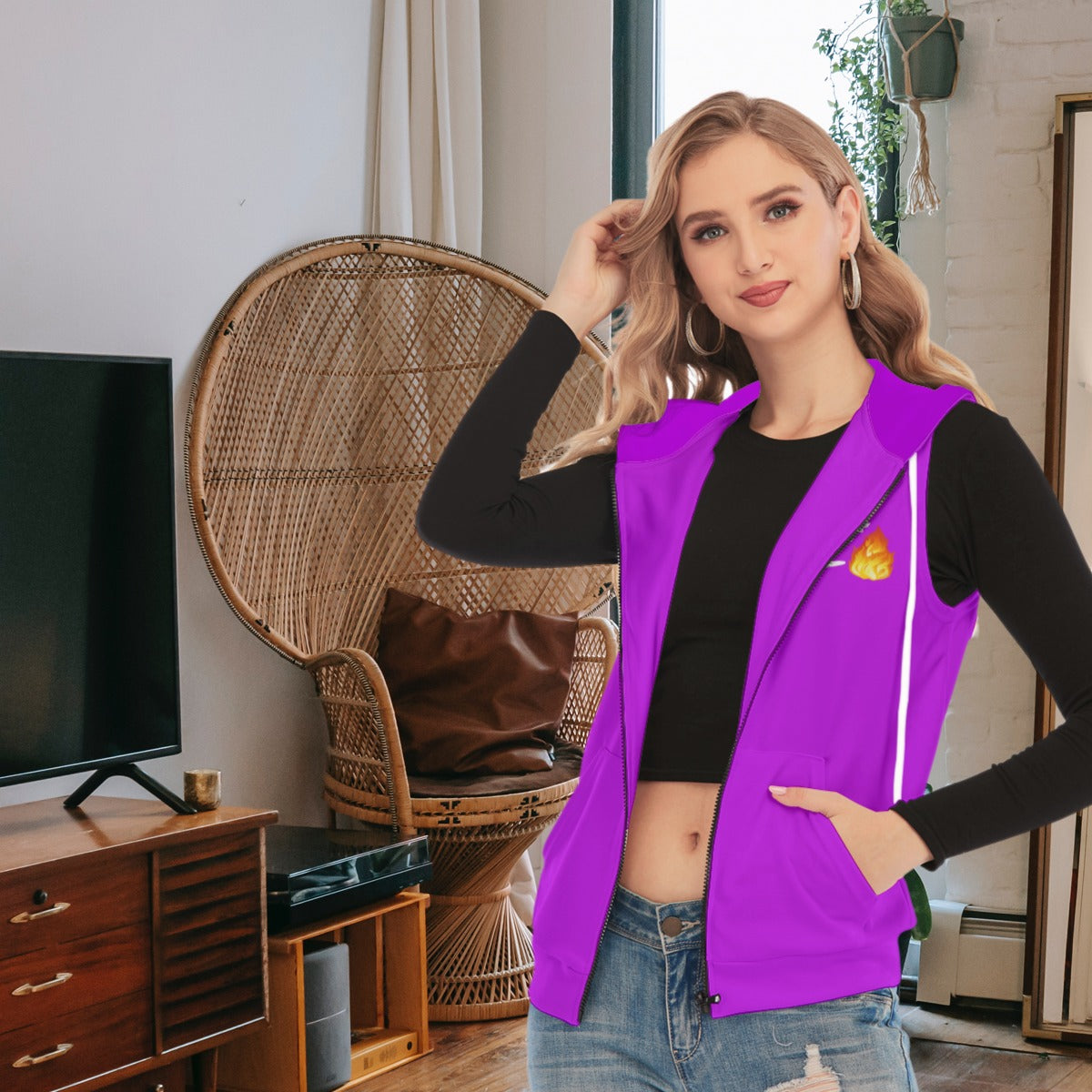 fz women's sleeveless hoodie