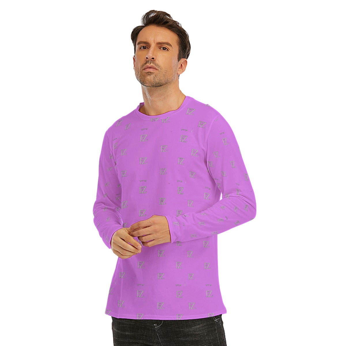 all-over print long sleeve t-shirt | 190gsm cotton