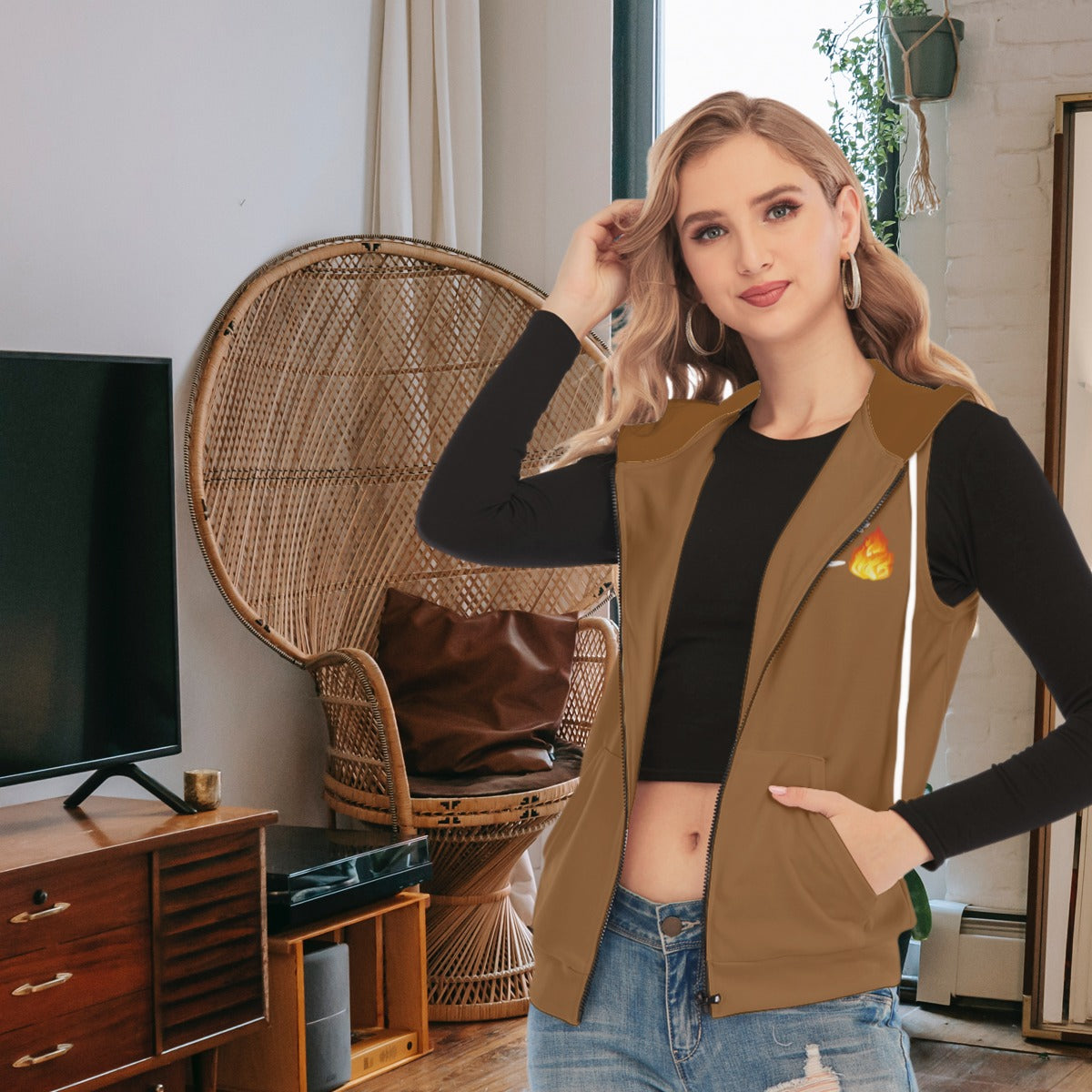 fz women's sleeveless hoodie