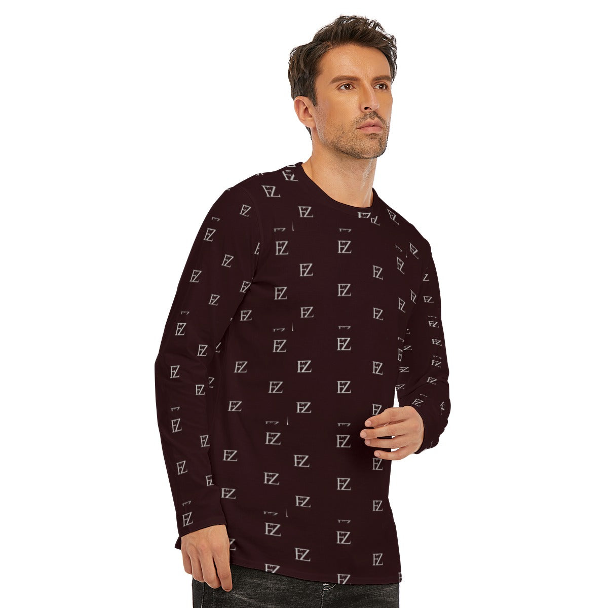 all-over print long sleeve t-shirt | 190gsm cotton