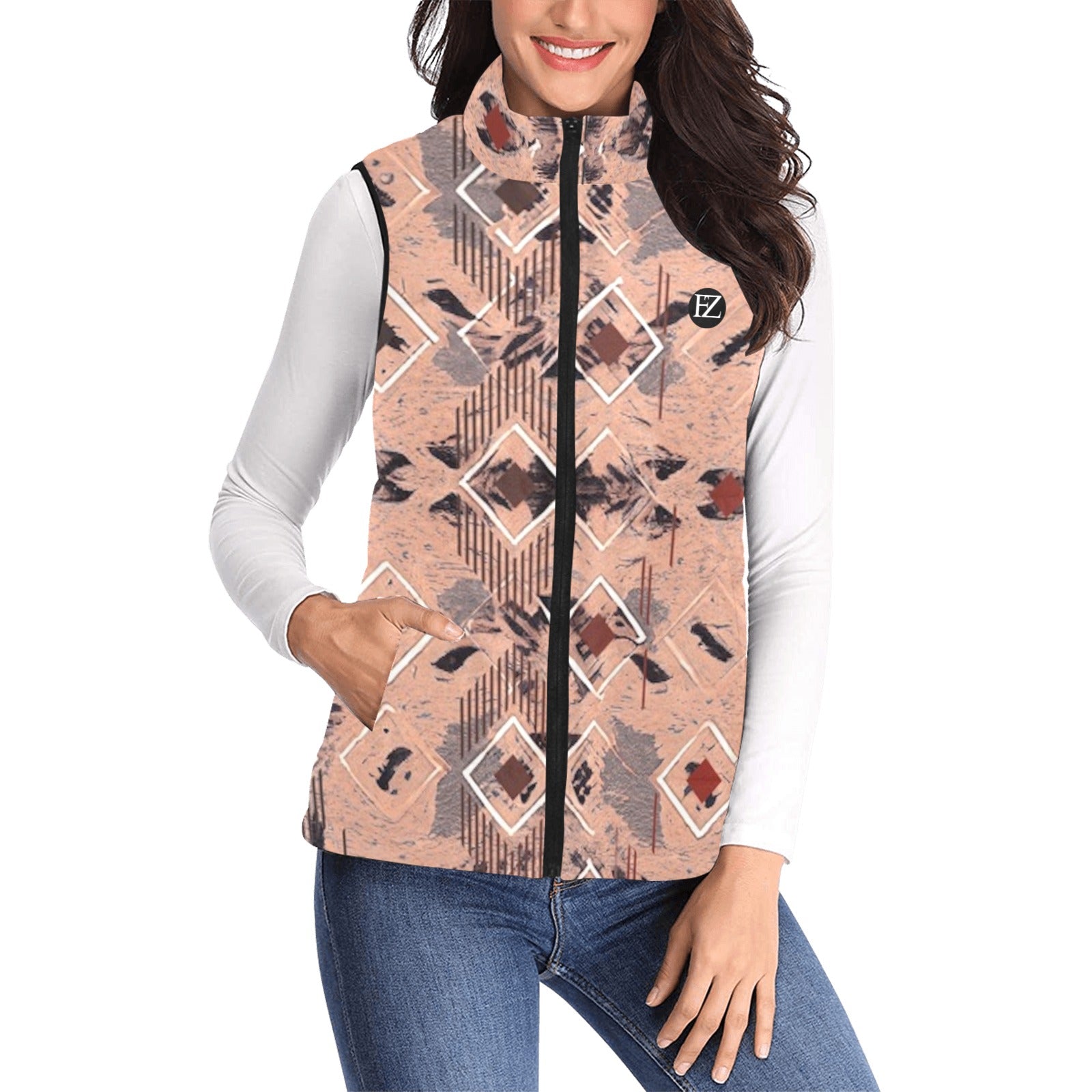 FZ Women's African Print Puff Jacket 1 - FZwear