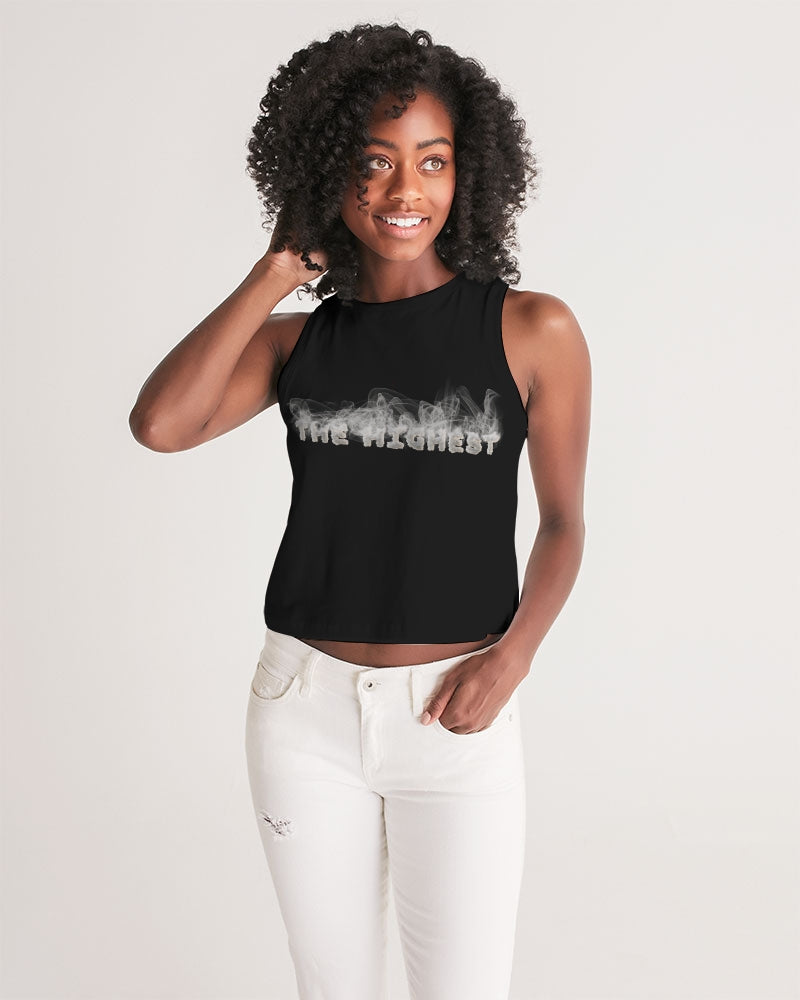 smokin black women's cropped tank