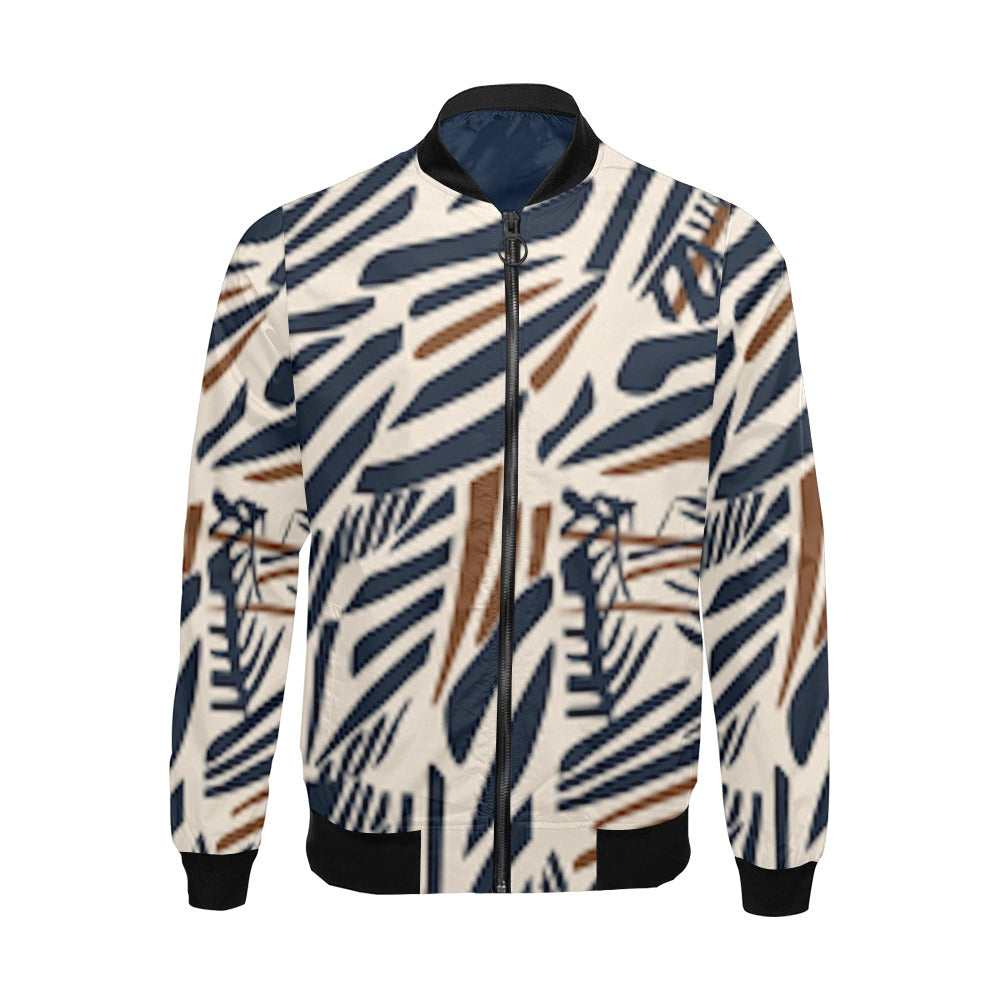 fz men's designer jacket- safari men's all over print casual jacket (model h19)
