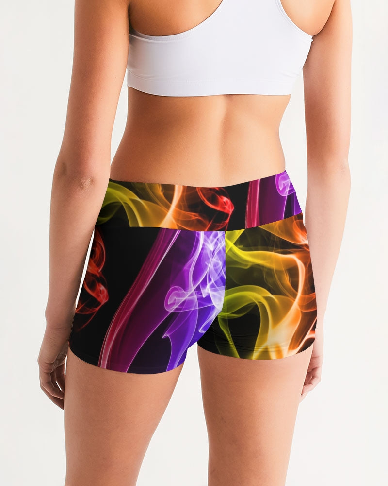 fz gaming zone women's mid-rise yoga shorts