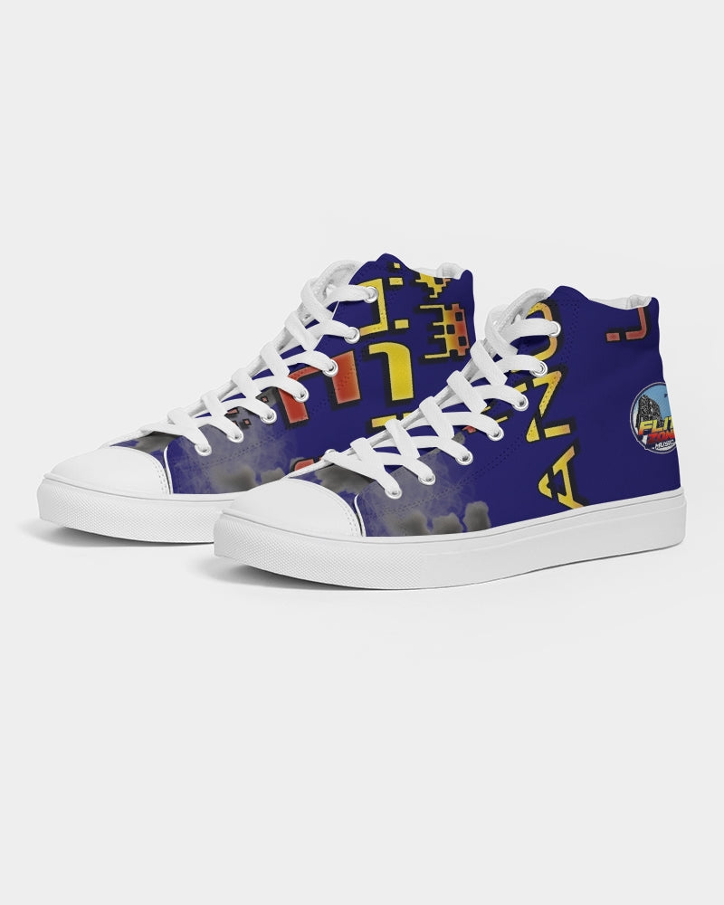 blue sea men's hightop canvas shoe