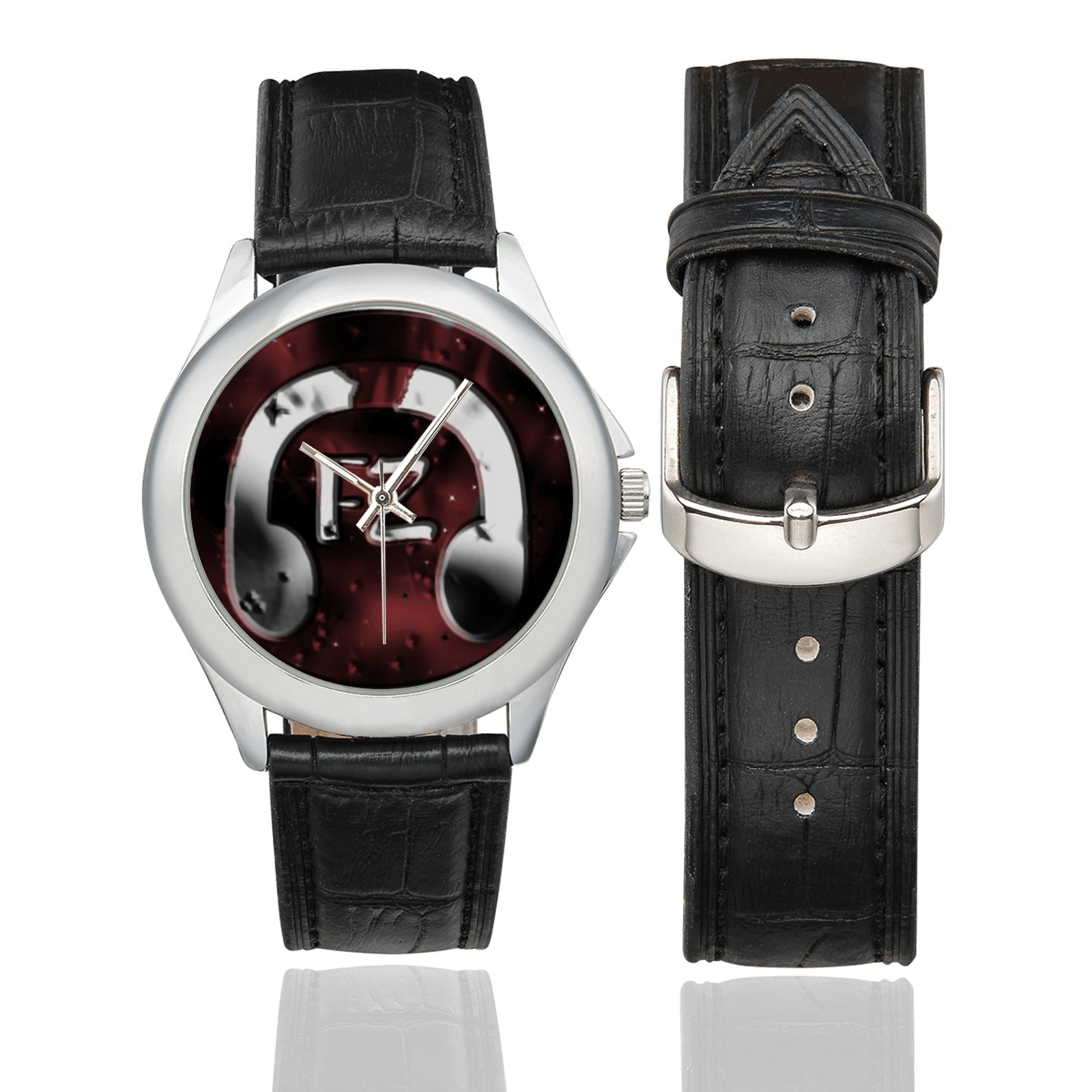 fz women's watch - burgundy women's classic leather strap watch (model 203)
