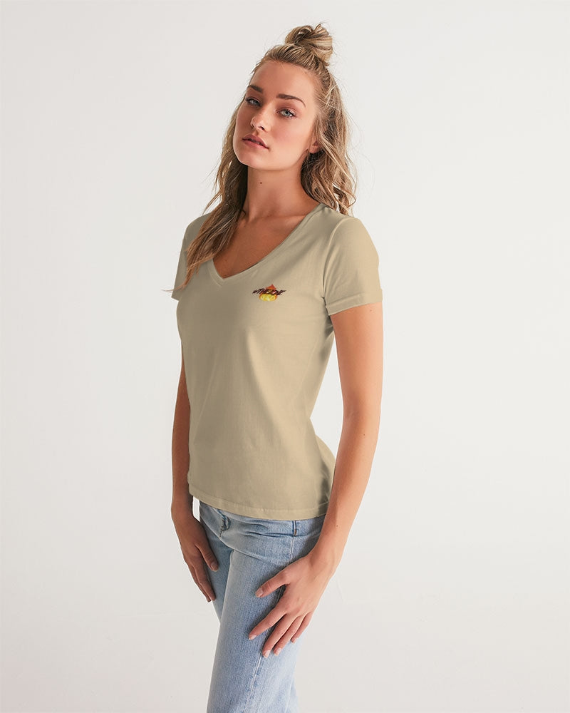 the beige zone women's v-neck tee