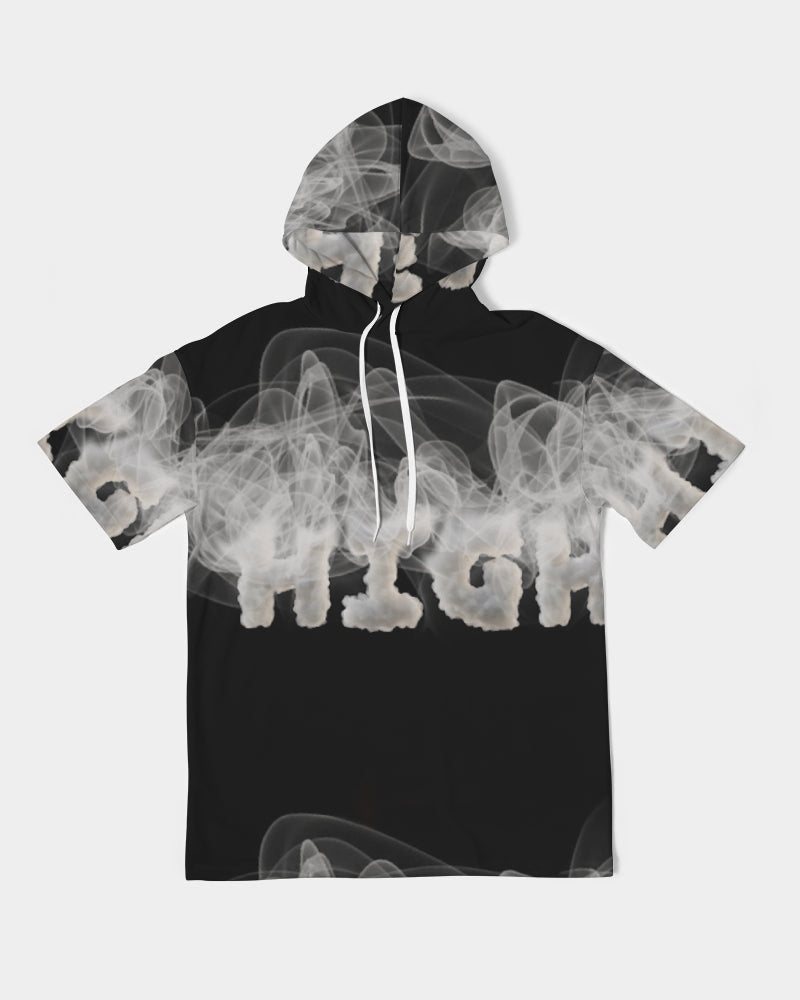 high grade men's premium heavyweight short sleeve hoodie