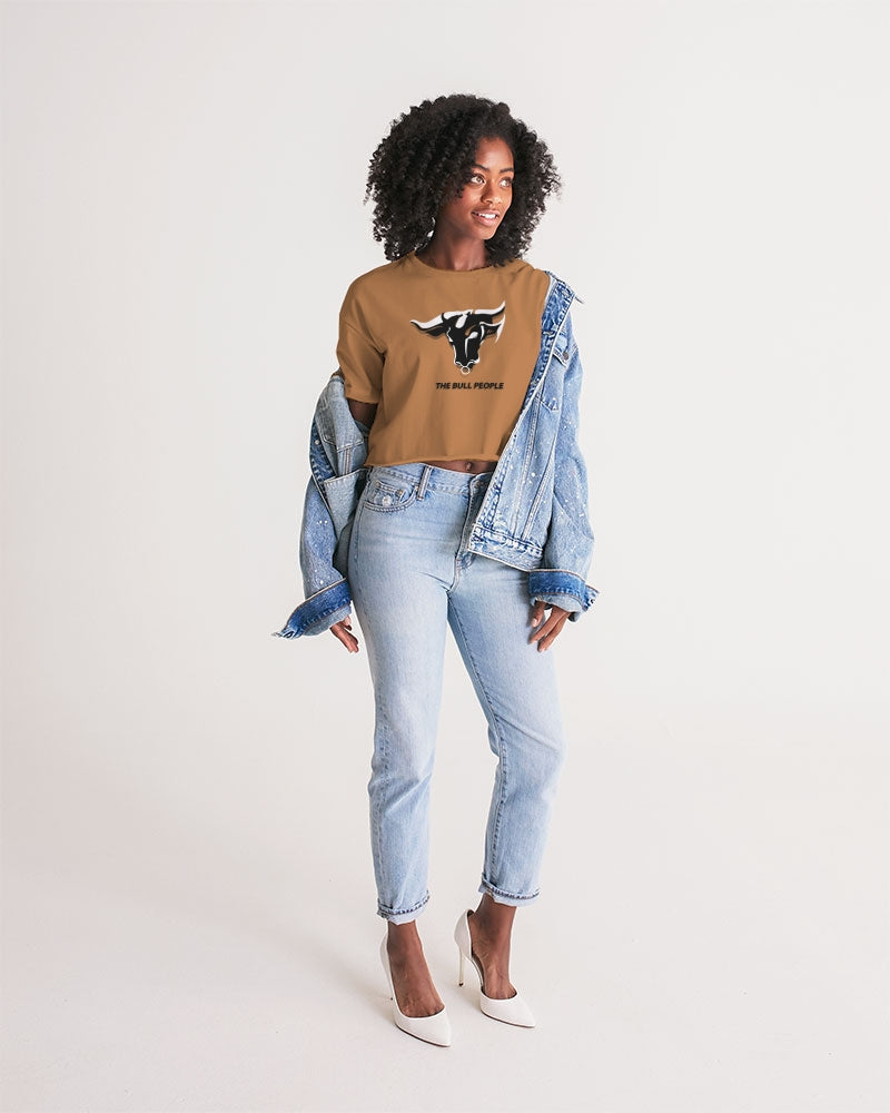 tan flite women's lounge cropped tee