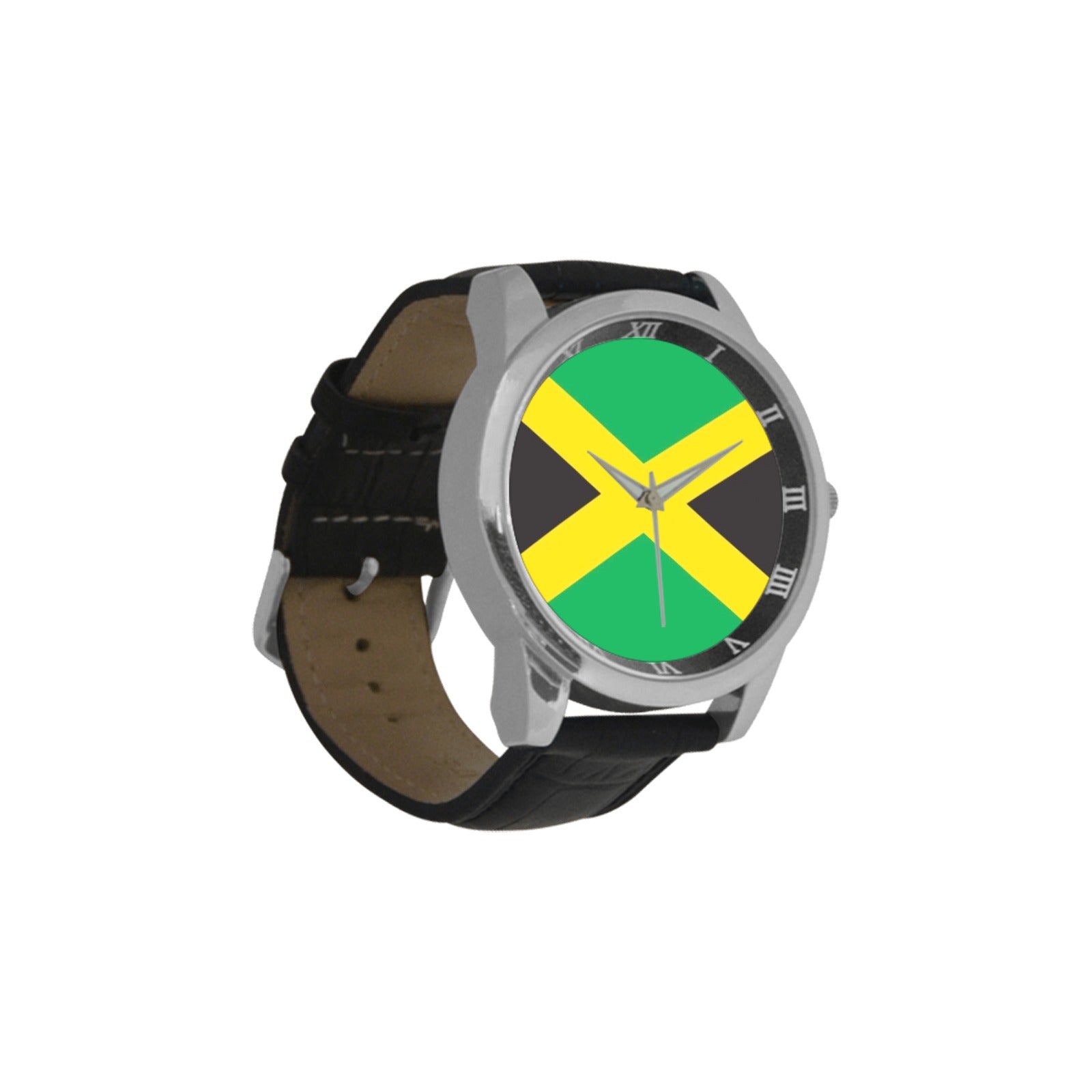 fz men's watch men's leather strap large dial watch (model 213)