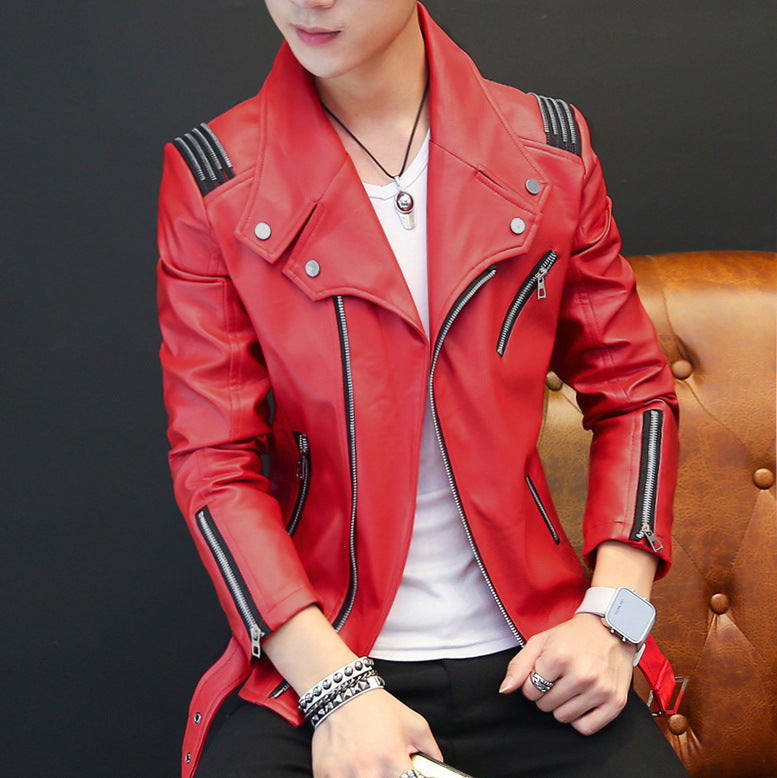 FZ Men's "F1" Faux Leather Motor Biker Jacket - FZwear