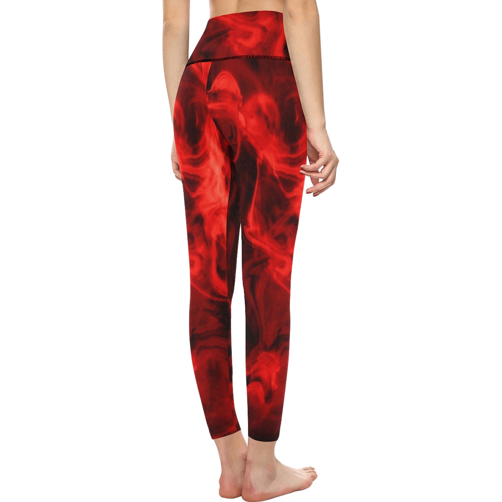 fz women's designer leggings - abstract women's high-waisted leggings (model l36)