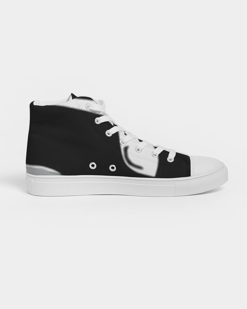 flying grey men's hightop canvas shoe
