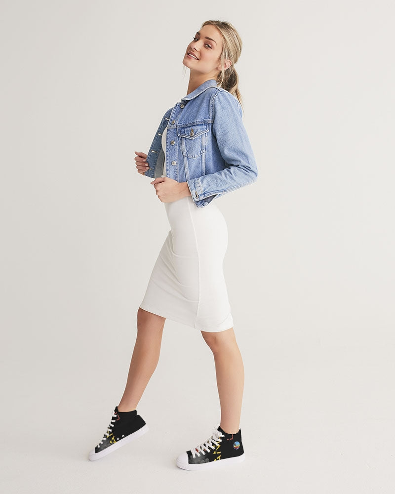 dark flite women's hightop canvas shoe