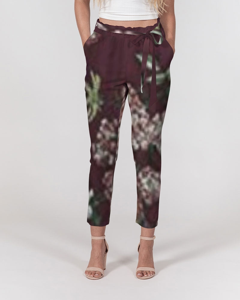fz flower zone women's belted tapered pants