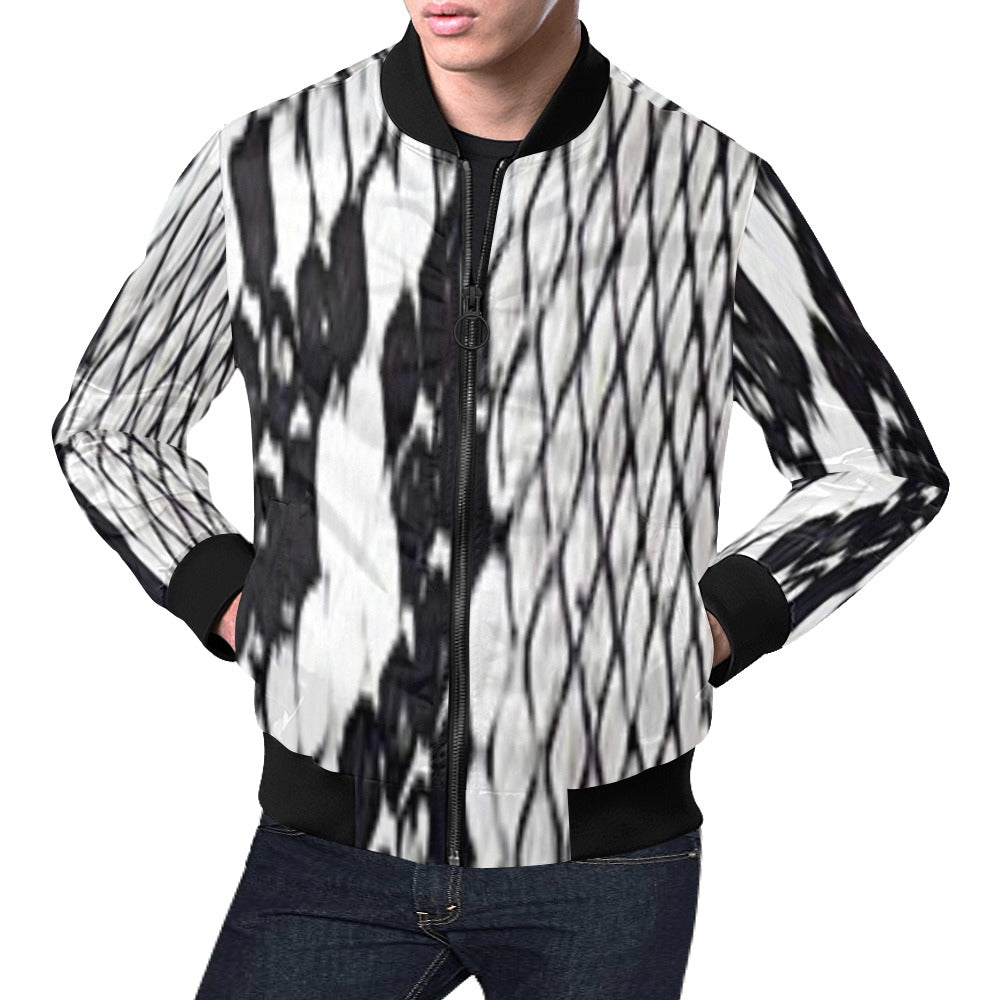 fz men's designer jacket- snake men's all over print casual jacket (model h19)