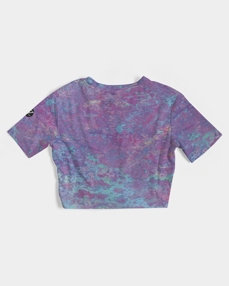 fz wash women's twist-front cropped tee