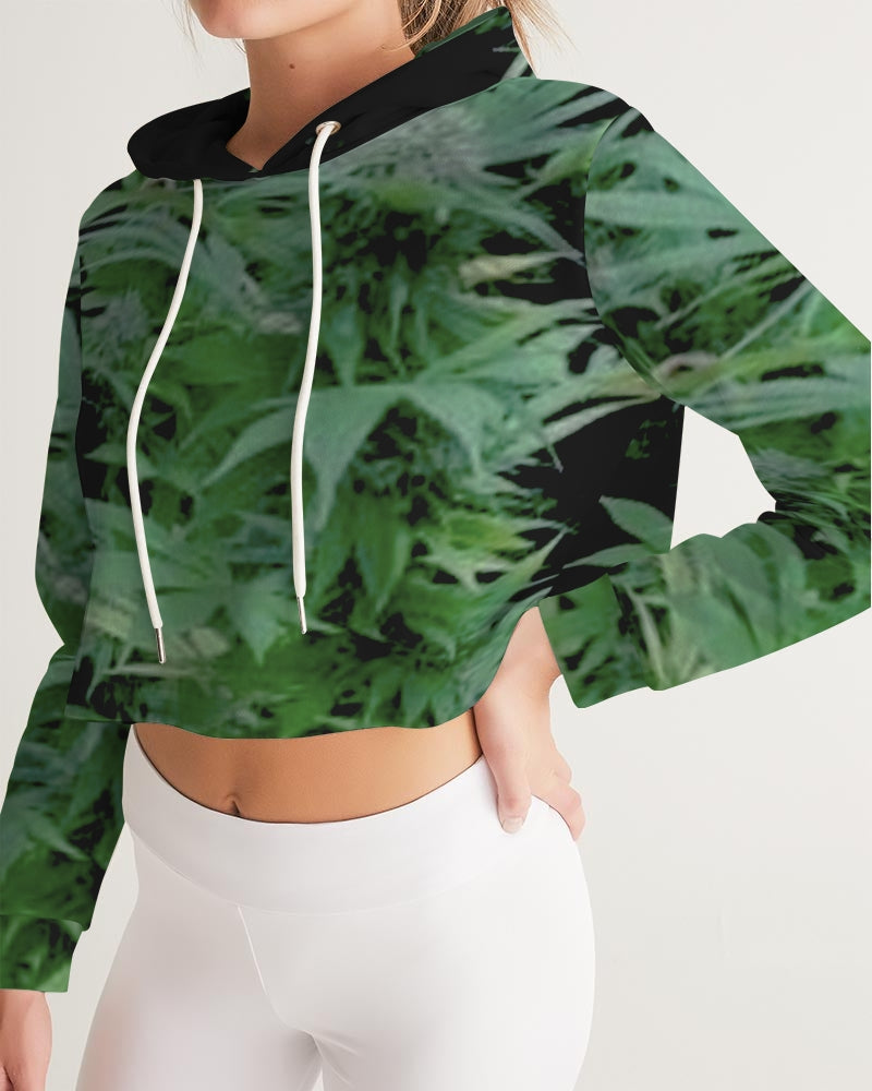 the bud - darker shade women's cropped hoodie