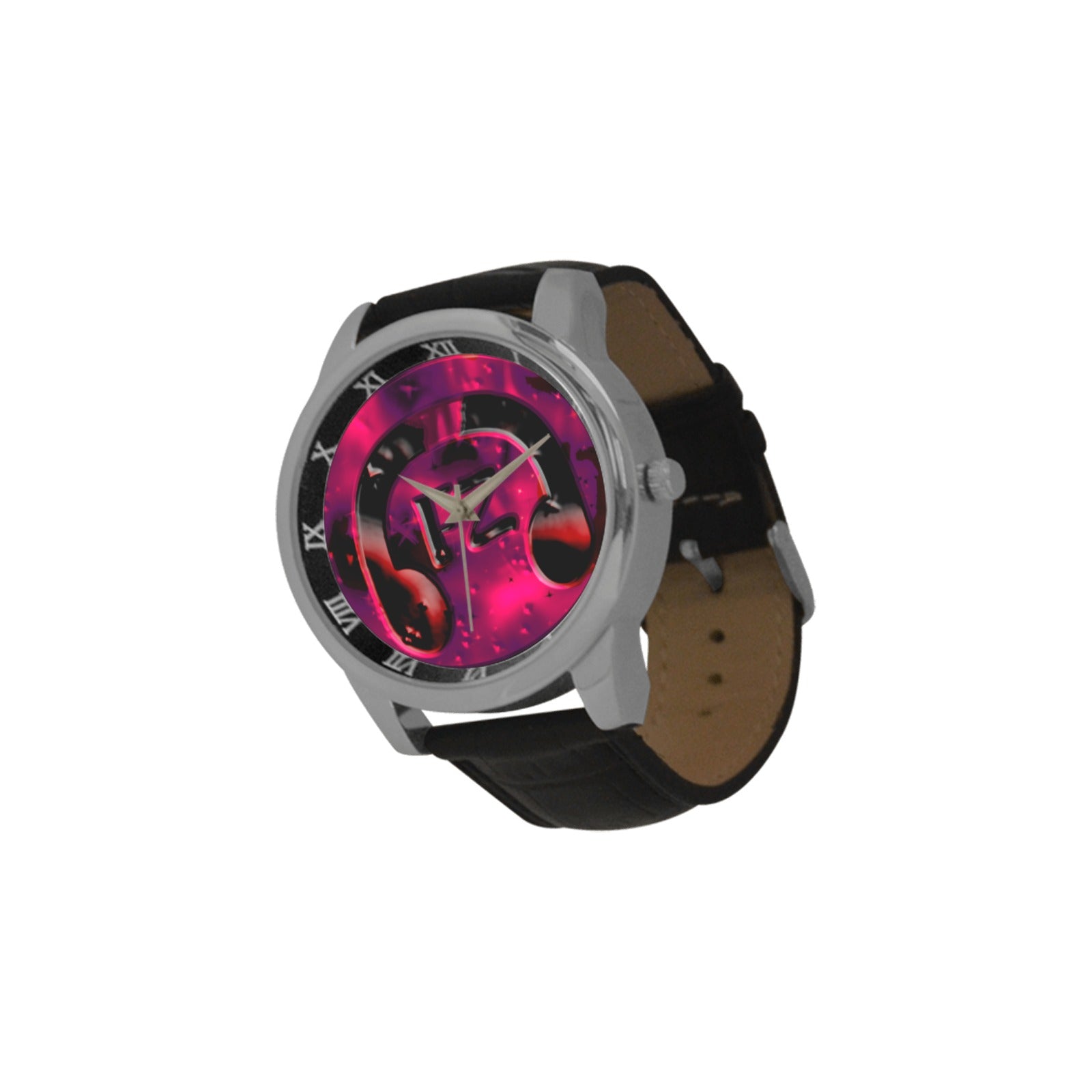 fz original watch - red men's leather strap large dial watch (model 213)