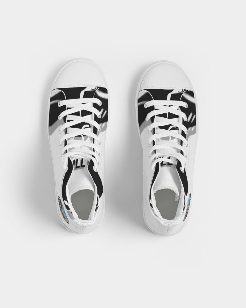 the white bull men's hightop canvas shoe