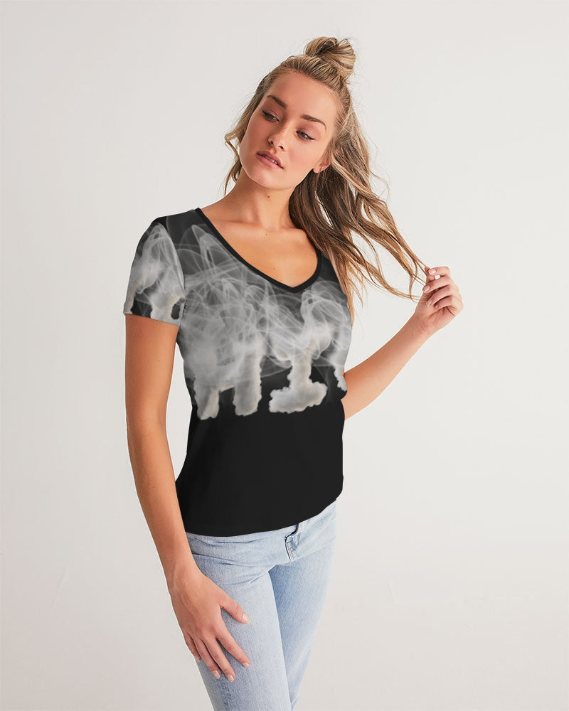 smoking the highest women's v-neck tee