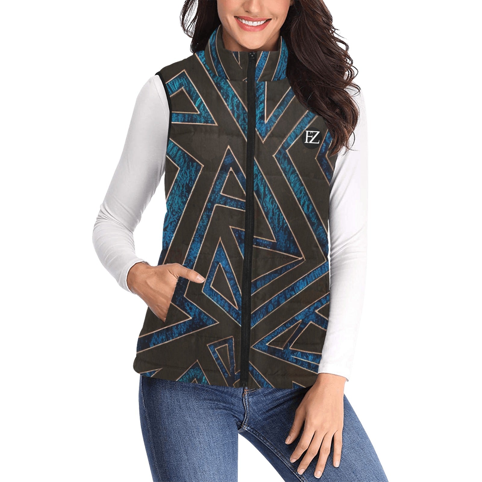 FZ Women's African Print Puff Jacket 4 - FZwear