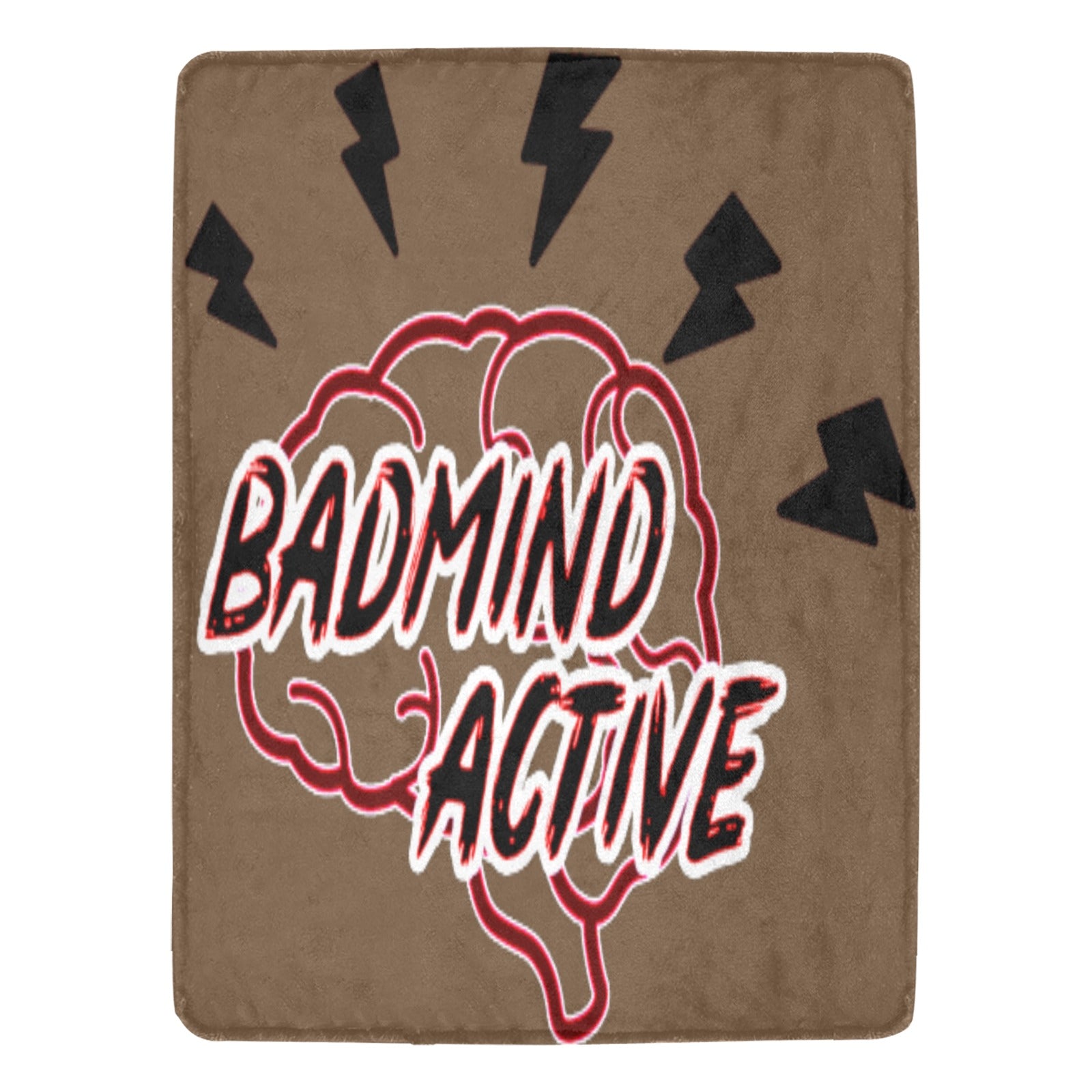 fz ultra soft micro fleece blanket one size / badmind brown ultra-soft micro fleece blanket 60"x80" (thick)