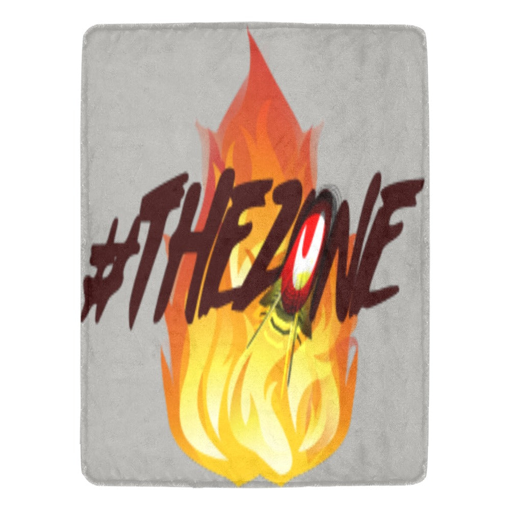 fz blanket zone (l) one size / fz blanket - zone grey ultra-soft micro fleece blanket 60" x 80"(made in usa)