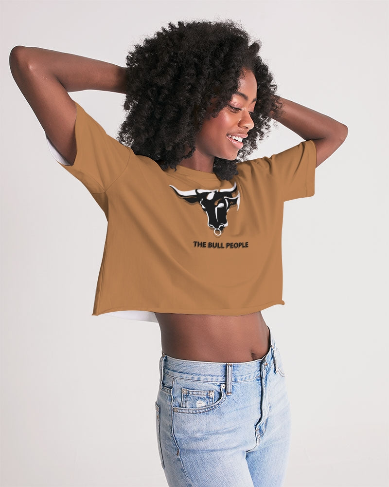 tan flite women's lounge cropped tee