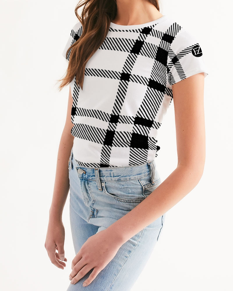 plaid flite women's tee