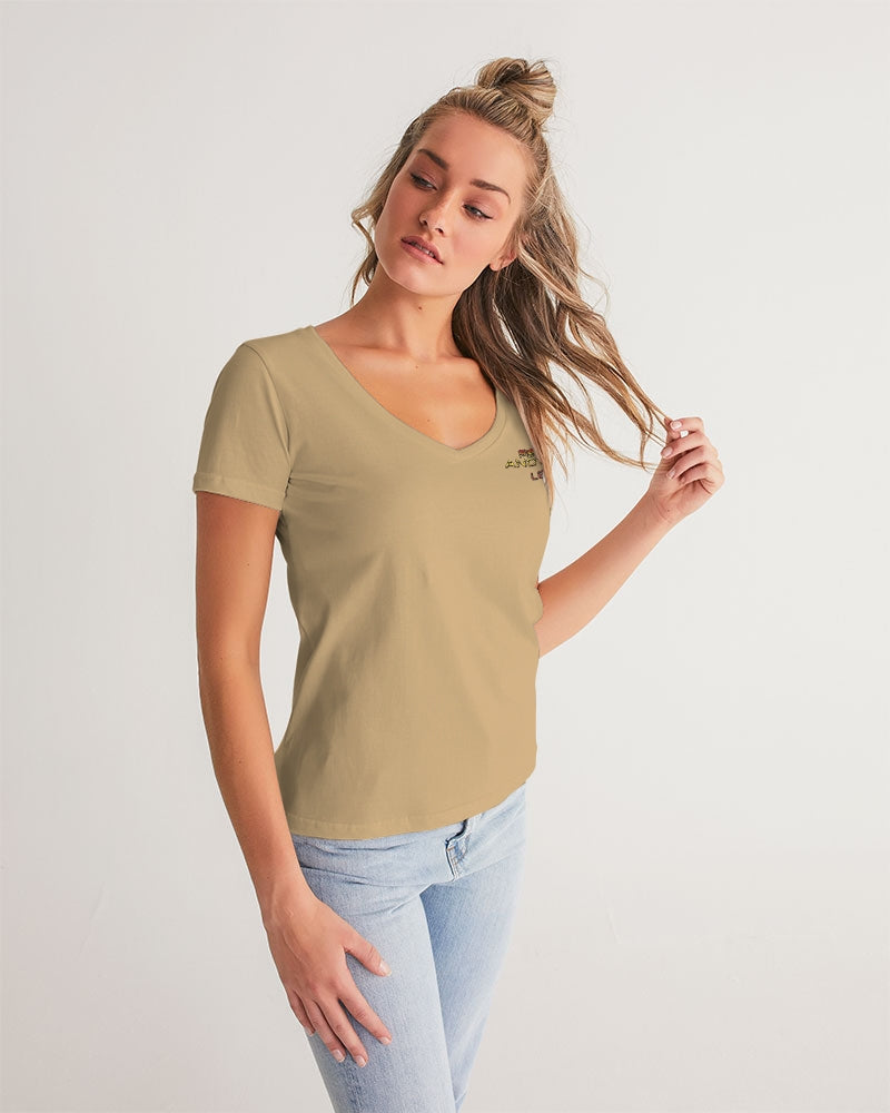 grounded flite women's v-neck tee