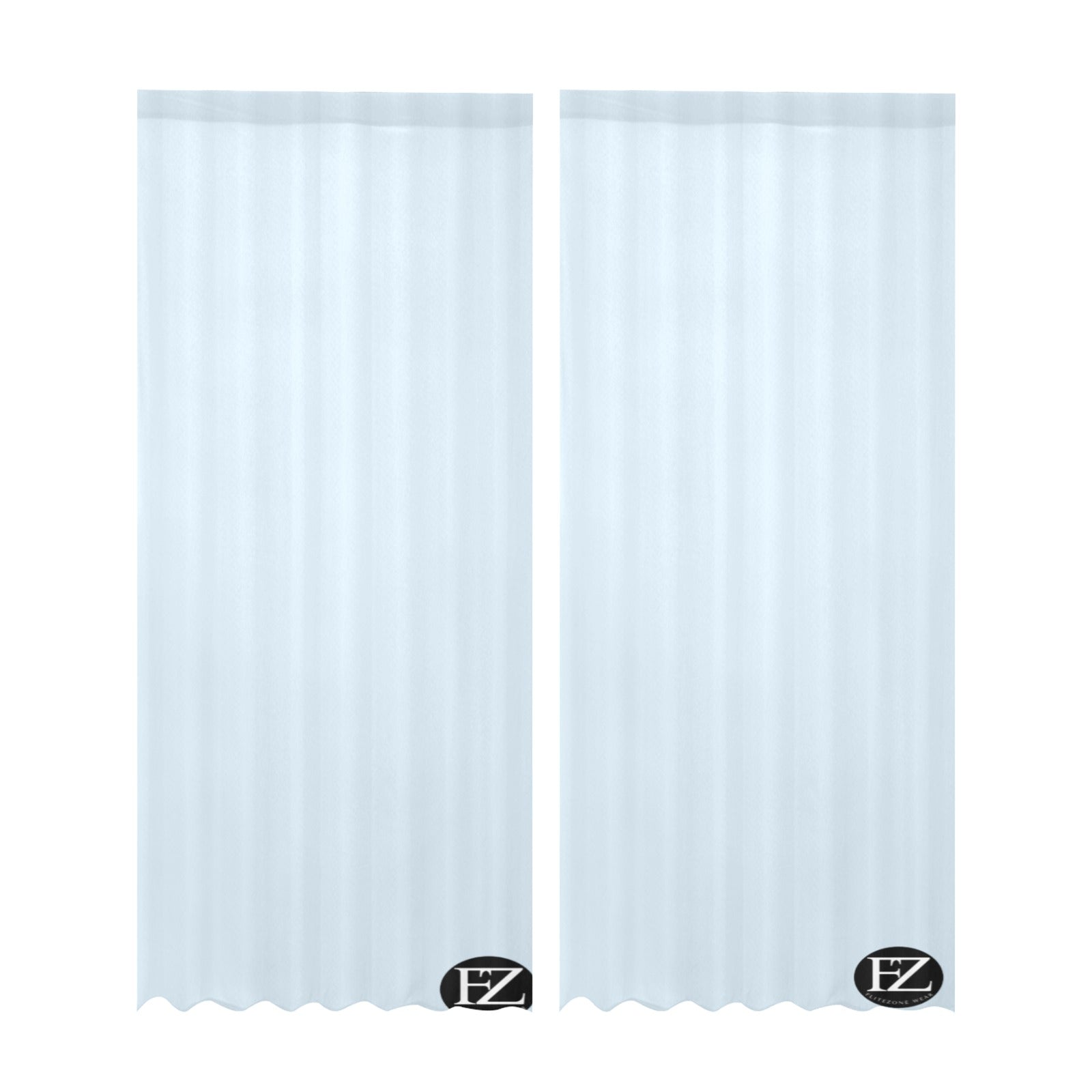 fz gauze curtain one size / fz room curtains - sky blue gauze curtain 28"x95" (two pieces)