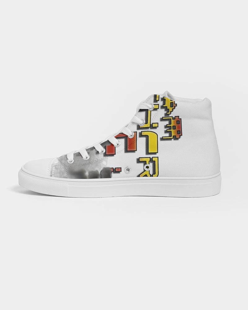 white zone men's hightop canvas shoe