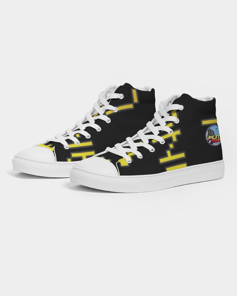 black zone women's hightop canvas shoe