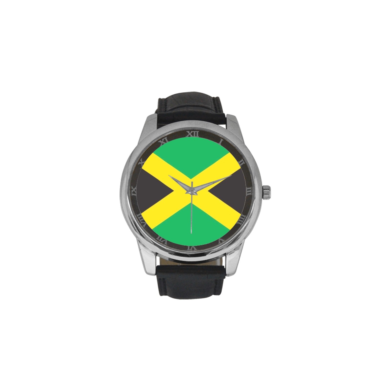 fz men's watch men's leather strap large dial watch (model 213)