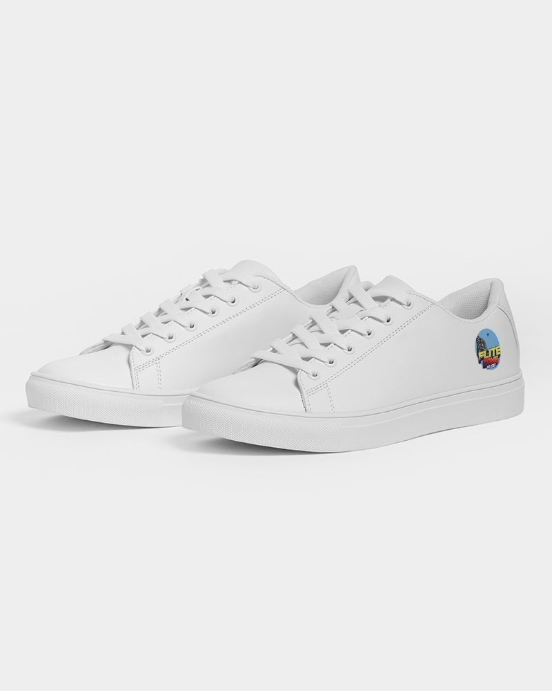 white flite men's faux-leather sneaker