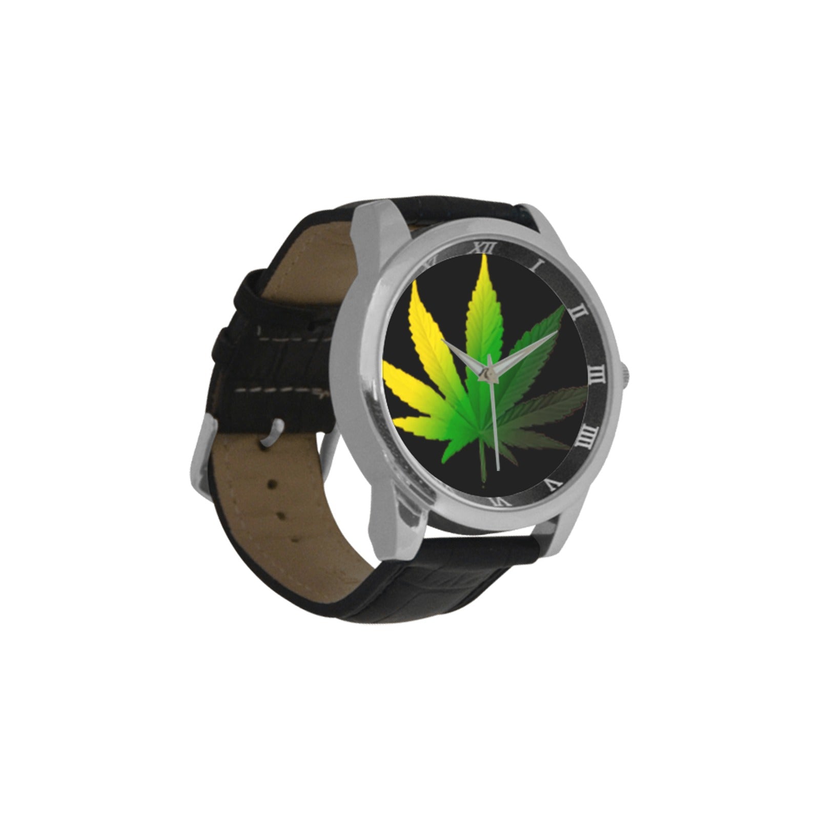 fz men's watch men's leather strap large dial watch (model 213)