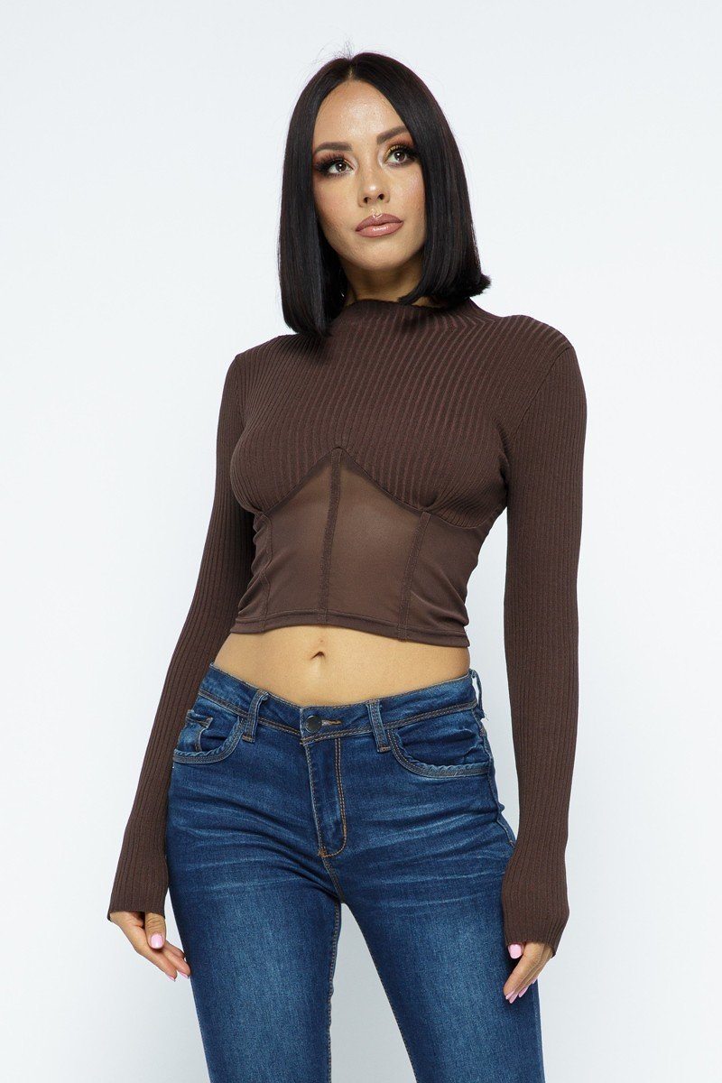 fz women's knit crop top