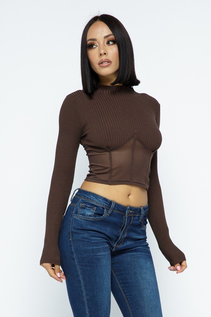 fz women's knit crop top