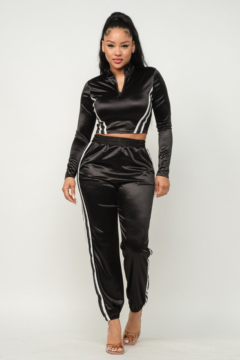 FZ Women's Stripes Detail Pants Suit - FZwear