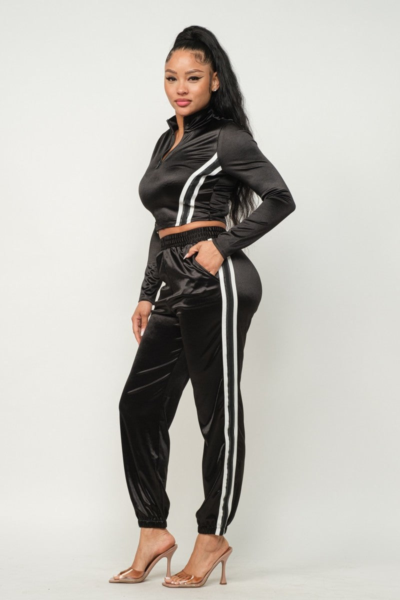 FZ Women's Stripes Detail Pants Suit - FZwear