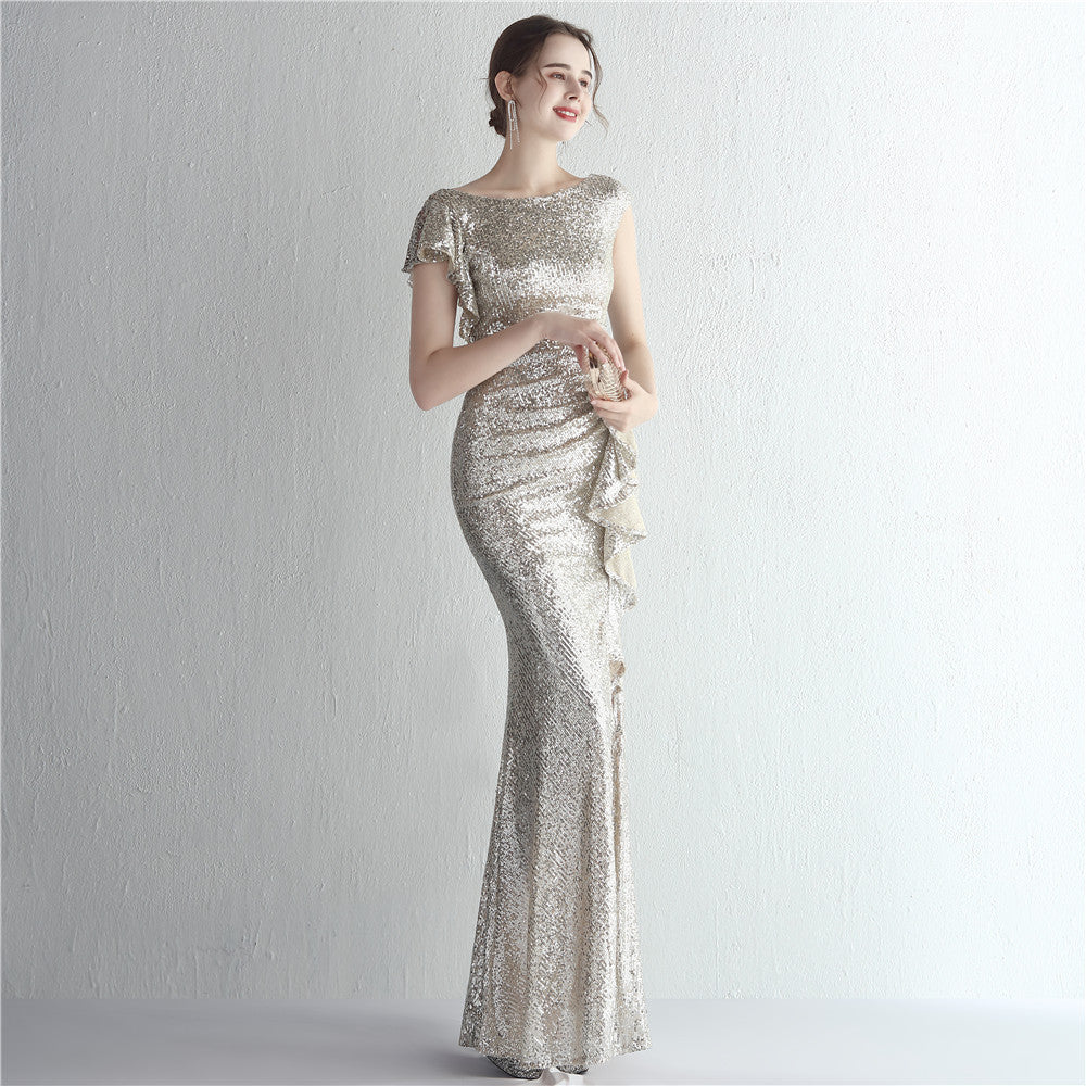 FZ Women's Cocktail Split Long Sequined Fishtail Evening Dress - FZwear
